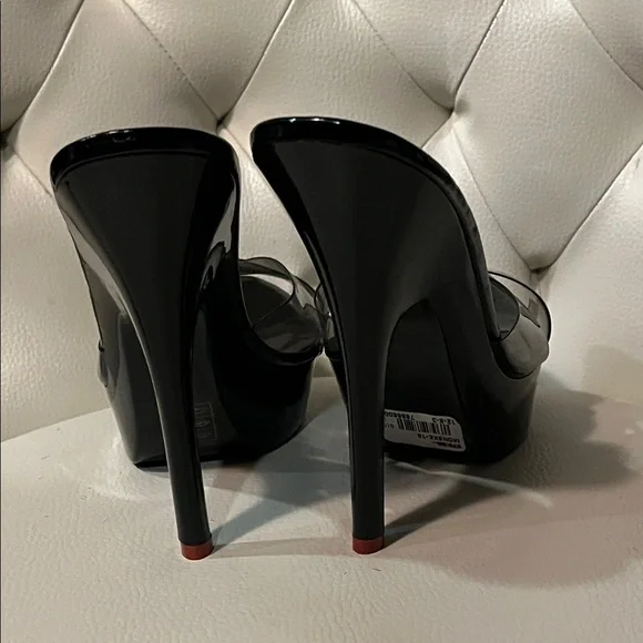 ALDO Black and Clear platform Heels 8.5 9 40 - Picture 5 of 8